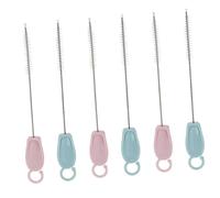 BESTonZON 6 pièces Lot de Brosses de Nettoyage Nylon pour Pailles Acier Inoxydable Tube Biberon et Bouteille Tête Résistante et Flexible pour Nettoyage Complet