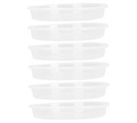 BESTonZON 6 pièces Lot de Coupelles Transparentes pour Plantes Plateau Rond Plastique Drainant pour Intérieur et Extérieur Collecteur Stable pour Bureaux Jardin et Salon