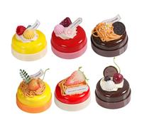 BESTonZON 6 pièces Lot de Faux Gâteaux Réalistes PVC Décoration pour Vitrine Photo et Enseignement Modèle Pâtisserie Simulation pour Maison et Restaurant