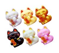 BESTonZON 6 Pièces Lot de Figurines Miniatures de Chat Décor de Bureau Statues Résine pour Micro Paysage DIY et Ornements