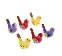 BESTonZON 6 pièces Lot de Sifflets Céramique Colorés Oiseaux Eau Jouets Distinctifs pour Artisanat Amusants pour Garçon Fille et Fêtes Styles