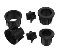 BESTonZON 6 Pièces Parasol Base Plug Set Plastic Umbrella Stand Hole Cover Caps with Thread Hand Knob Replacement Accessories for Patio Garden and Beach Umbrella Poles