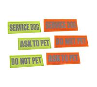 BESTonZON 6 pièces Patch Réfléchissant pour Harnais de Chien Nylon Décoration Adhésive pour Chien de Service et Costume