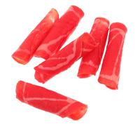 BESTonZON 6 Pièces Simulated Beef Roll Models Realistic Fake Meat Props for Hotpot and Sushi Restaurant Display Lifelike Food Presentation for Culinary Decoration