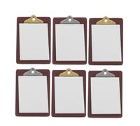 BESTonZON 6 Pièces Whiteboard Clipboards for Dollhouse Small Writing Boards Simulated Paper Model Educational Toy Accessories for and DIY Scene