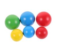 BESTonZON 6 Pièces Wooden Balls for Outdoor Lawn Games Child Friendly Backyard Sport Toy for Spring and Summer Activities