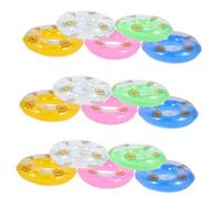 BESTonZON 60 Pièces Mini Anneaux De Natation Gonflables Motif Canard Accessoires pour Garçon Fille Animaux Décor Maison Poupée Accessoires Photo Plage Piscine