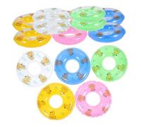 BESTonZON 60 pièces Mini Bouées de Natation Gonflables avec Motif Canard Jouets Aquatiques Portables pour Garçon Fille et Adultes Anneaux de Piscine pour Plage et Décorations DIY