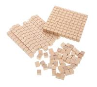 BESTonZON 61 pièces Cubes de Comptage Mathématiques Bois Matériel Éducatif Interactif pour Apprentissage Primaire Jouets Ludiques