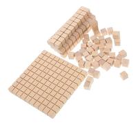 BESTonZON 61 pièces Kit Mathématiques Bois pour Apprentissage Décimal à Trois Blocs Éducatifs Stables et Sûrs pour Élèves de Primaire Matériel Math Manipulatives pour Compter et Résoudre