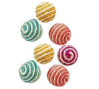 BESTonZON 7 pièces Boule à Gratter pour Chat Jute de Jouets à Mâcher Résistants Couleurs Aléatoires Divertissement pour Animaux de Compagnie Couleur Aléatoire Couleur Aléatoire