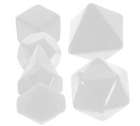 BESTonZON 7 pièces Lot de Dés Plastique Vierges à Faces Multiples Personnalisables pour Jeux de Société Rôle et Fête Légers et Faciles à Écrire Accessoires Éducatifs DIY