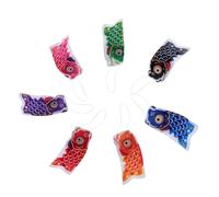BESTonZON 7 pièces Lot Drapeaux Carpe Colorés Bannière Poisson Décorative Résistante pour Restaurant Sushi Jardin Intérieur et Extérieur