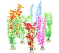 BESTonZON 7 pièces Plante Aquarium Artificielle Décor Simulation Aquatique Compacte et Légère pour Décoration Poissons et Terrarium