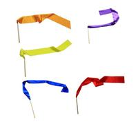 BESTonZON 7 pièces Rubans de Gymnastique Rythmique Colorés avec Poignées pour Garçon Fille Accessoires de Danse et Gymnastique Artistique Bandes Légères et Vibrantes pour Twirling et