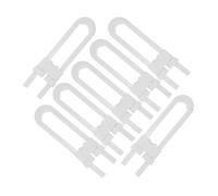 BESTonZON 7pièces Lot de Verrous de Sécurité Forme de U Anti-pincement pour Portes et Tiroirs de Placards Blanc