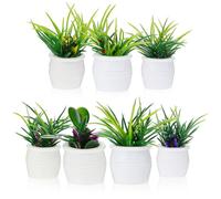 BESTonZON 7pièces Miniature Doll House Bonsai Plants Plantes Pot pour Mini Jardin Décoration Verte Artificielle pour Maison Et Bureau