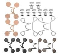 BESTonZON 8 Pièces Ajusteurs de Taille pour Jeans sans Métalliques Robustes 32Mm Boutons de Serrage Argenté Or Noir Mat et Cuivre pour Réglage Précis et Polyvalent des