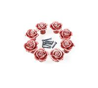 BESTonZON 8 Pièces Bouton De Porte Rosace Boutons De Tiroir Poignée De Tirage Céramique Céramique Lot De Couleur Rose Dimensions