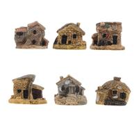 BESTonZON 8 Pièces Décor de Maison Miniature Micro-Maison Vintage en Résine, Petite Maison pour Terrarium et Pot de Fleurs, Jardin Féérique, Collectionneurs