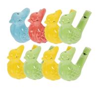 BESTonZON 8 Pièces Sifflets Céramique Colorés Forme Doiseaux Musical Éducatif pour Garçon Fille Aquatique Adorable pour Développement Sensoriel