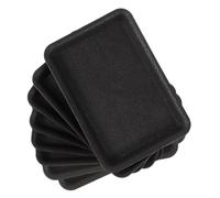 BESTonZON 8 pièces Soucoupes Rectangulaires pour Pots de Plantes Plastique Noir Plateaux Drainage pour Pots de Fleurs Accessoires Pratiques pour Intérieur et Extérieur Protection Sol et