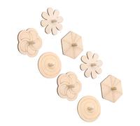 BESTonZON 8 pièces Toupies Bois à Peindre DIY Gyroscope Rotatif pour Garçon Fille Formes Variées Fleur Toupie Rond Cadeau Éducatif Stimulant Créativité et Coordination