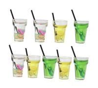 BESTonZON 9 Pièces Scale Miniature Beverage Props for DIY Kitchen Bars and Tea Parties with Realistic Food Model Accessories