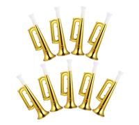 BESTonZON 9 pièces Trompette pour Tout Petits Dorée Plastique à Prise Confortable Corne Sonore pour Événements et Fêtes Accessoire Encouragement pour Garçons et Filles