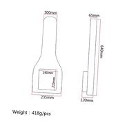 BESTonZON à pour Guitare Pouces Sacoche pour Guitare Acoustique avec Sangles Rembourrées Et Cordon Rouge Tissu Oxford Noir