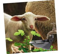 BESTonZON Abreuvoir Automatique pour Moutons avec Valve Distributeur Eau Durable pour Abreuvoir Stable pour Ferme Noir