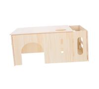 BESTonZON Abri pour Cobaye Bois Maison pour Hamster et Écureuil Cachette pour Petits Animaux Refuge Non Peint pour Reposer et Jouer