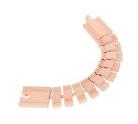 BESTonZON Accessoire de Rails Bois pour Circuit Train Garçon Fille Unique Bois Naturel et Sécurisée pour Construction et Jeu Éducatif