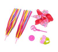 BESTonZON Accessoires de Décoration pour Garçon Fille Sonnette à Roue Fleurie Bandes de Poignée Colorées et Windmill Jaune Rose Licorne