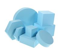 BESTonZON Accessoires De Photographie Cubiques en Mousse pour Fond Photo, Ensemble 8 Pièces, Bleu Clair, Décor Géométrique pour Photographie De Bijoux Et Cosmétiques, Utilisation Bureau Et Fond Plat