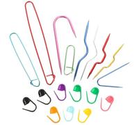 BESTonZON Aiguilles à Tricoter en Aluminium Oxydé 9 Pièces 10 Boucles Marqueurs de U Aiguilles Courbes Légères et Épingles Coudées Kit Complet pour Tricotage de Pulls Bonnets et Écharpes