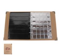 BESTonZON Album de Collection pour Pièces et Timbres - Classeur à Pochettes Interchangeables - Capacité 150 Pièces et 300 Timbres - Format 29,9 X 24 X 4 CM - Protection Anti-Décoloration