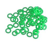 BESTonZON Anneaux à Clous pour Piquets De Tente Lumineux en Silicone Vert, Lot de 50 Pièces, Accessoires Étanches Anti-dérapants pour Camping Extérieur, Avertissement Nocturne, Légers Et Universels