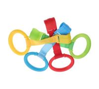 BESTonZON Anneaux Suspendre pour Berceau Bébé 4pcs en Plastique et Nylon Légers pour Aide la Position Debout et Apprentissage Marche