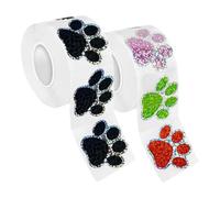 BESTonZON Autocollants Muraux Empreintes de Pattes de Chien 2 Rouleaux Autocollants Pattes de Chien Auto-Adhésifs Décorations Chambre Résistantes et Faciles à Coller