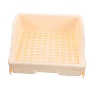 BESTonZON Bac à Litière pour Lapin Anti-éclaboussures en Plastique Sûr Grille Amovible, Taille Standard, pour Cage De Petits Animaux, Adapté Aux Lapins Et Hamsters