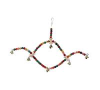 BESTonZON Balançoire Perroquet Coloré Suspendu pour Cage Corde Facile à Installer Support Naturel pour Oiseaux Accessoire Dexercice pour Perroquets et Autres Oiseaux