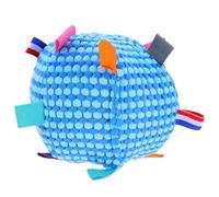 BESTonZON Balle pour Chien Interactive avec Clochette et Couineur de Dentition Résistant à Mâcher pour Petits Chiens Stimulation Sensorielle Intérieure et Extérieure Bleu Amusant