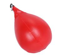 BESTonZON Ballon de Boxe Vitesse Suspendu de Poire Rouge Cuir PU Cranté Paquet de Frappe Professionnel pour Entraînement Réflexes Coordination Œil-Main et Agilité à Domicile ou Salle de