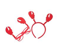 BESTonZON Bandeau Cheveux et Lunettes Décor Crabe pour Garçon Fille et Adultes et Confortable Accessoire Fête Anniversaire et Festival Lot