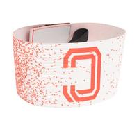 BESTonZON Bandeau de Capitaine de Football Élastique et Ajustable pour Jeunes et Adultes Brassard de Leader Équipe Orange et Blanc pour Matchs et Entraînements