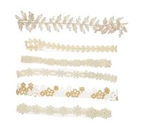 BESTonZON Bandeaux Accessoires Élégants Lot de 6 en Dentelle Fleurs pour Bébés Filles Élastiques en Tissu Doux pour Fête D'anniversaire