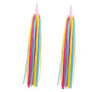 BESTonZON Banderoles de Guidon Colorées pour Garçon Fille avec Rubans Décoratifs Accessoires pour Scooter et Tricycle Rose Jaune
