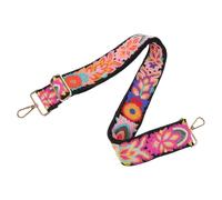 BESTonZON Bandoulière Brodée Fleurie en Polyester Réglable pour Paquet à Main et Guitare Style Rétro Vintage Accessoire Multifonction pour Ukulélé Banjo et Usage Quotidien