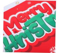 BESTonZON Bannière Fan de Noël Polyester Résistante Drapeau Sapin Père Noël et Bonhomme pour Décoration Extérieure et Fond Photo Festive